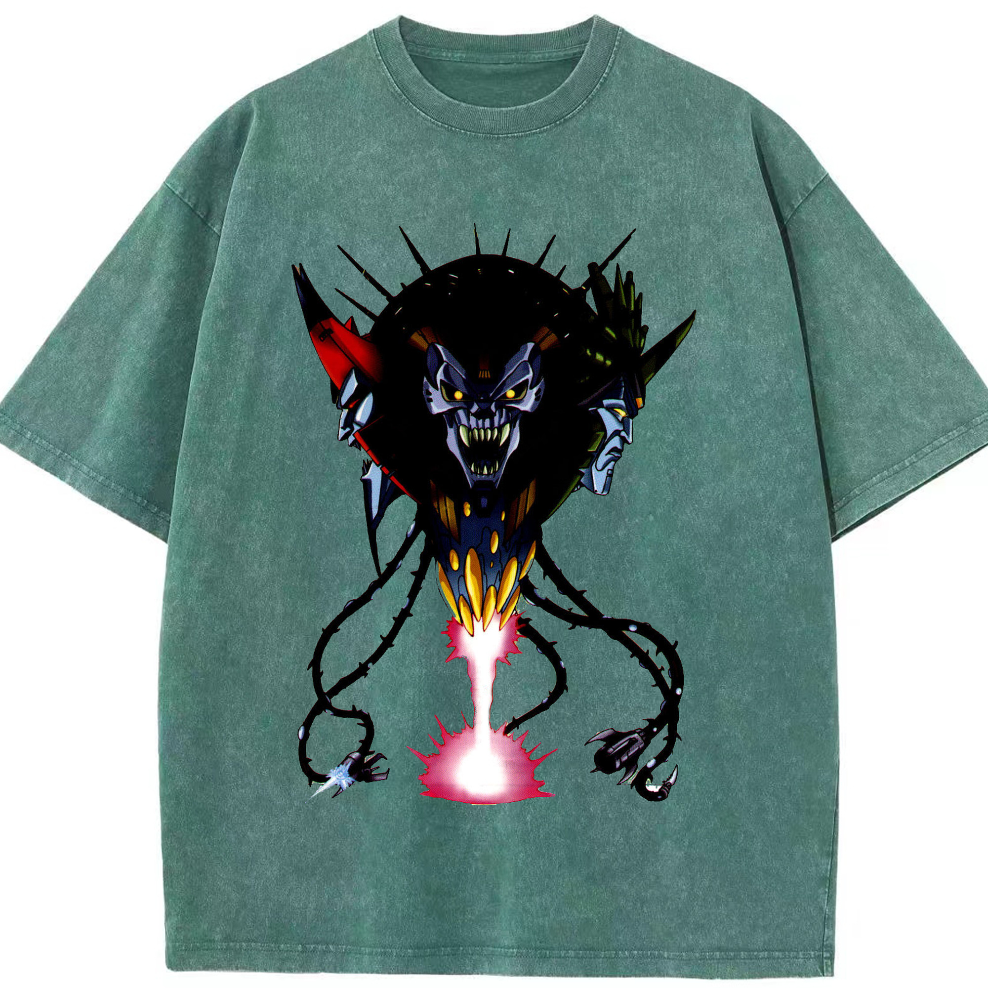 （画像用）  綿100% ヴィンテージ風 半袖Tシャツ（フロントプリント）